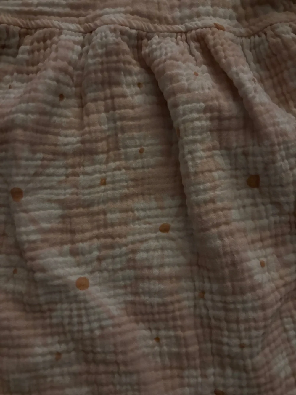 Rabbit + Bear Organic Pink Muslin Flutter-Sleeve Dress